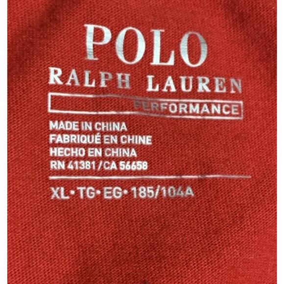 Polo Ralph Lauren Tank Top Sz XL Bubble Logo Shirt Navy Blue Red Performance - Picture 7 of 9